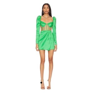 NBD Talulla Dress Kelly Green‎ Women's Small NWT Mini Cut-out Holiday Party